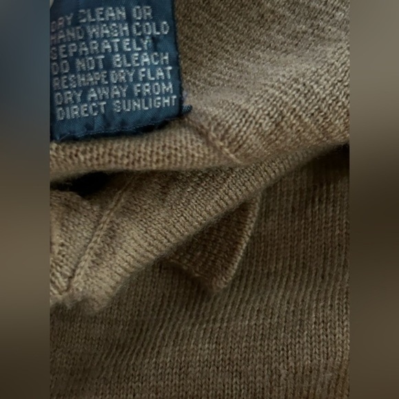 Vintage Belford classic 100% extra fine Merino Wool sweater men’s XL camel brown - Picture 14 of 16